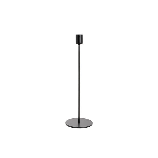 Single Metal Taper Candle Holders Black (8.8x25cmH)