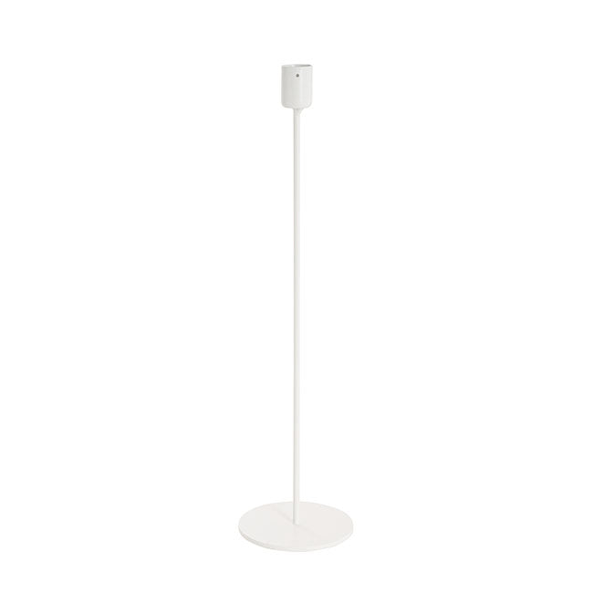 Single Metal Taper Candle Holders White (8.8x35cmH)