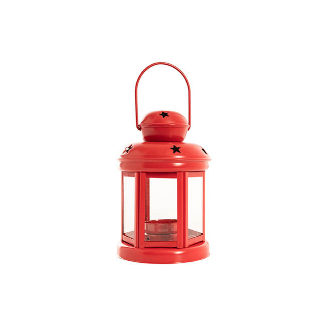 Twilight Metal Hanging Lantern Red (10x15cmH)