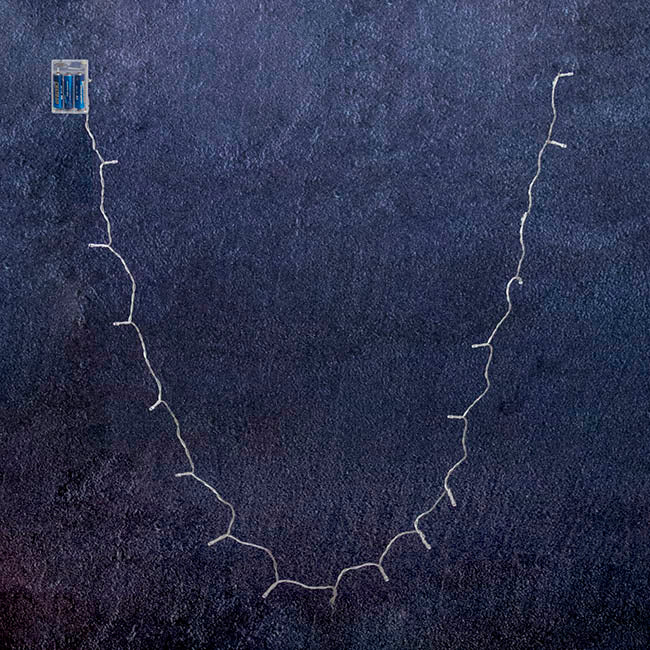 LED Fairy Lights 20Lights 3m Clear Cord 3xAA White