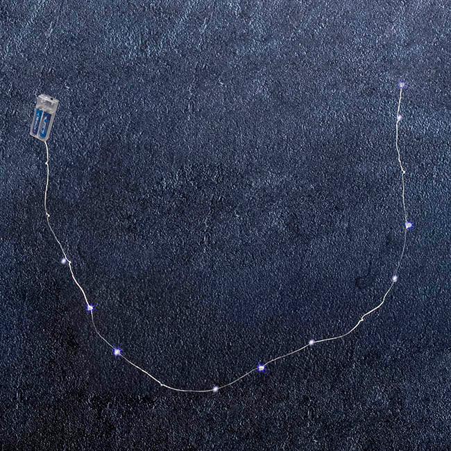 LED Fairy Seed Lights Waterproof 10Lights 1m 2xAA White