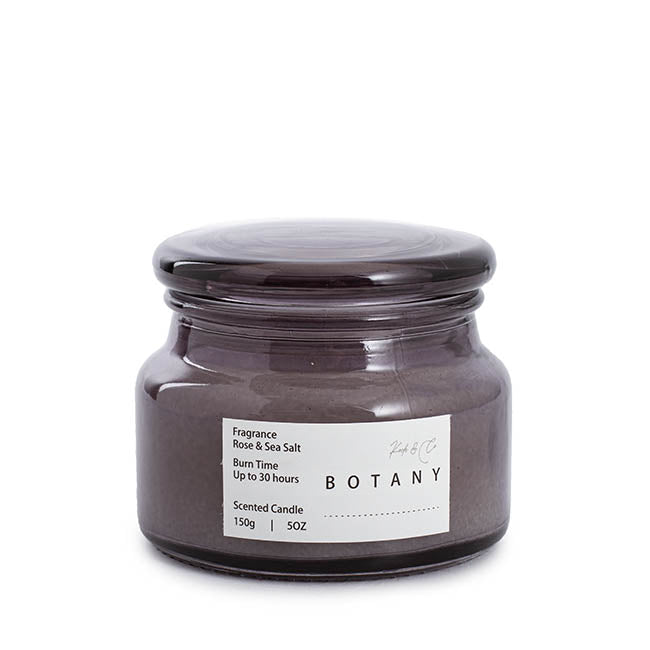 Scented Candle Botany Jar Rose & Sea Salt 150g (10x8cmH)