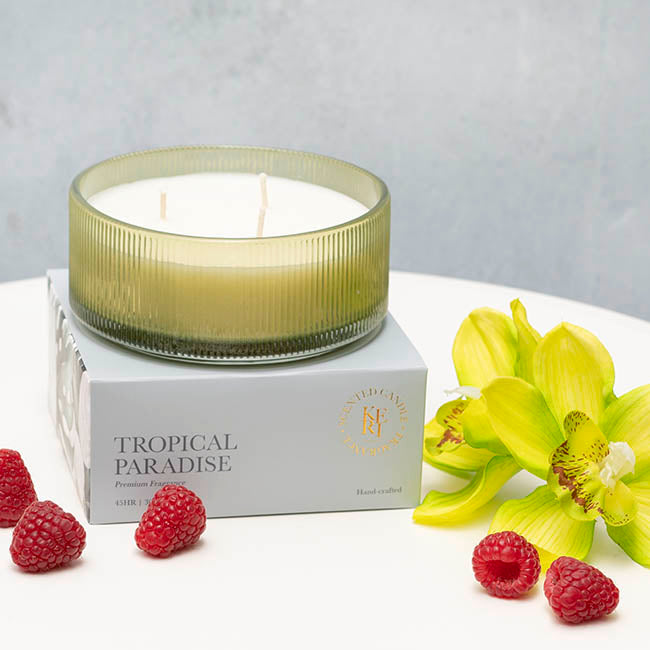 Scented Candle Indulgence 3-Wick Tropical Paradise 300g