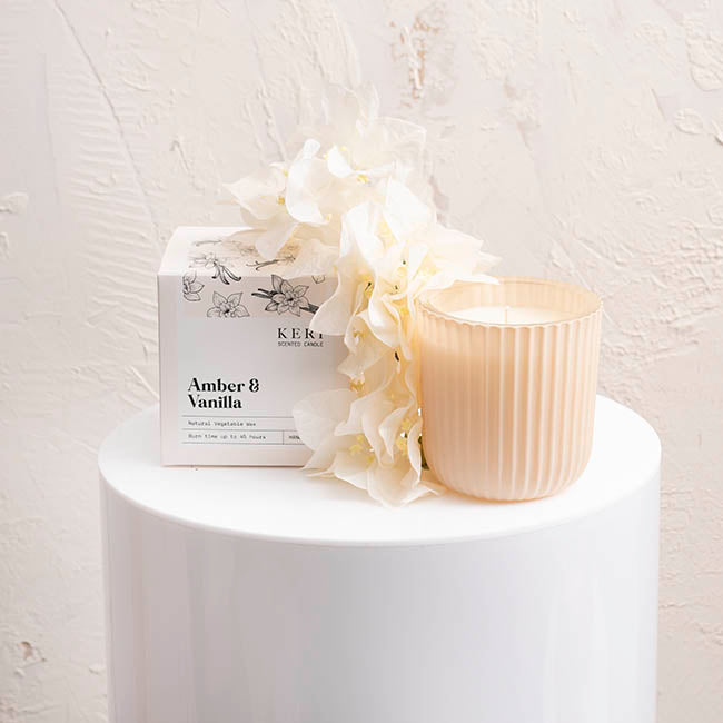 Scented Candle Evelyn III Amber & Vanilla (9x9cmH) 240g