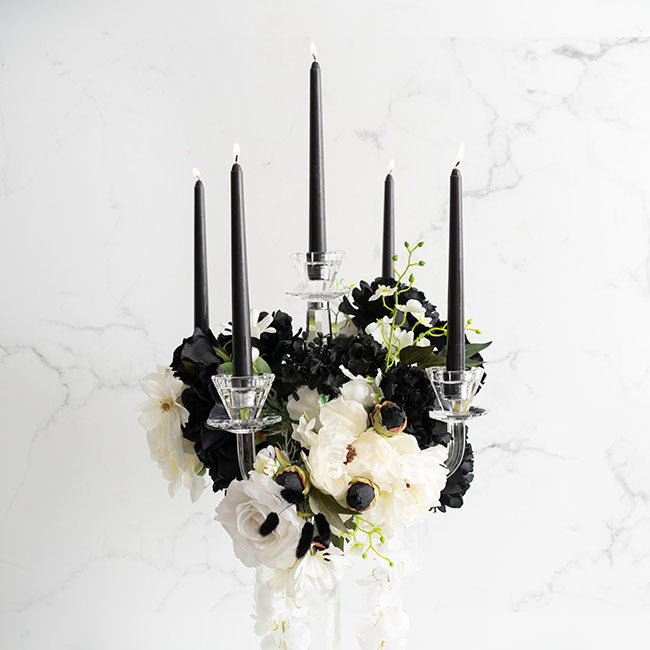 Taper Dinner Candle Pack 6 Black (2cm x 25cmH)