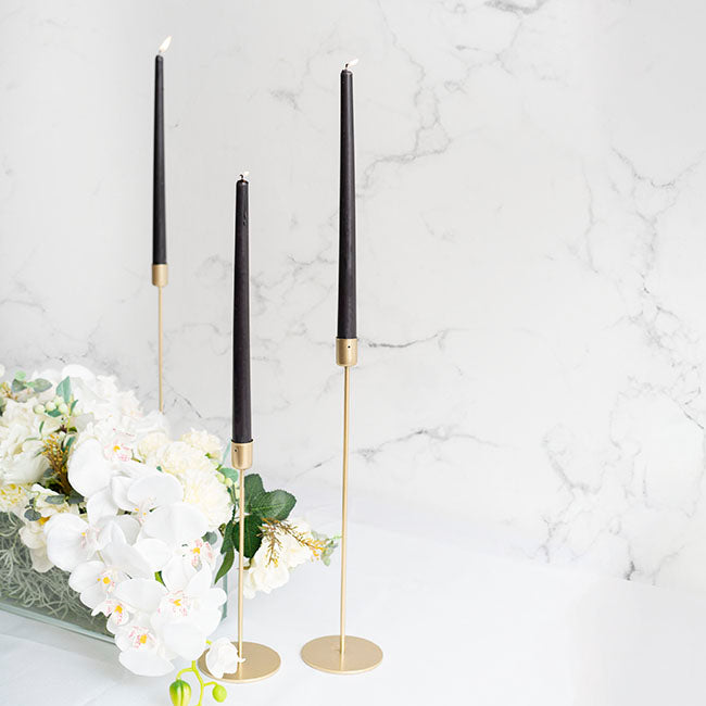 Taper Dinner Candle Pack 6 Black (2cm x 30cmH)