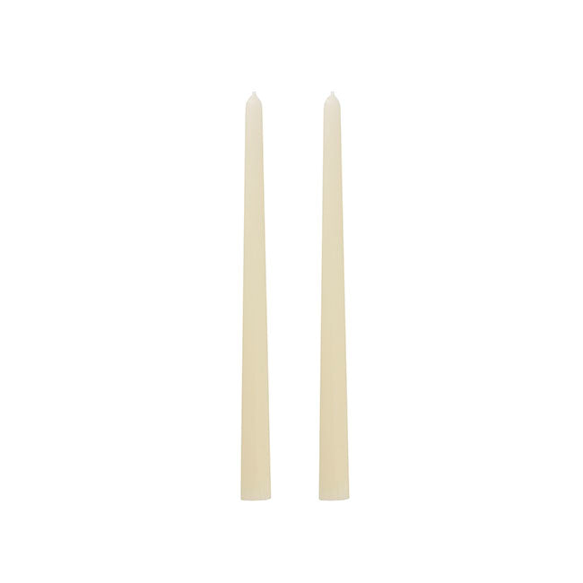 Signature Taper Dinner Candle Pack 2 Ivory (2x25cmH)