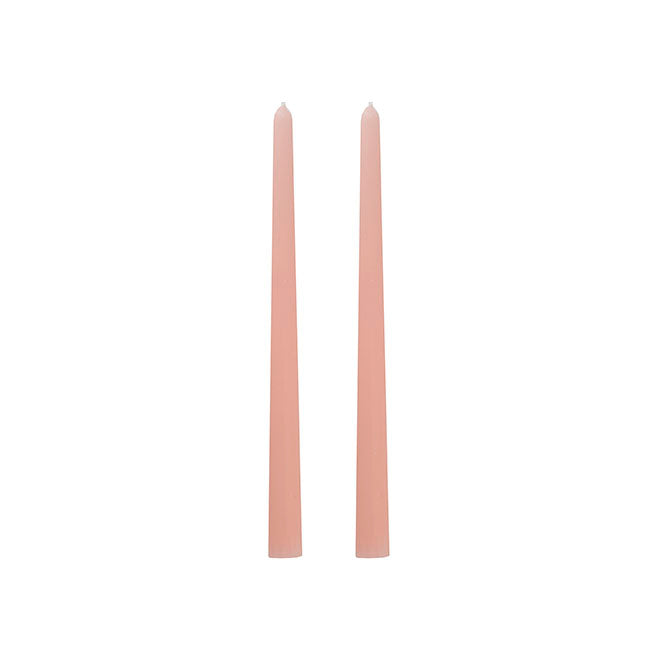 Signature Taper Dinner Candle Pack 2 Pale Pink (2x25cmH)