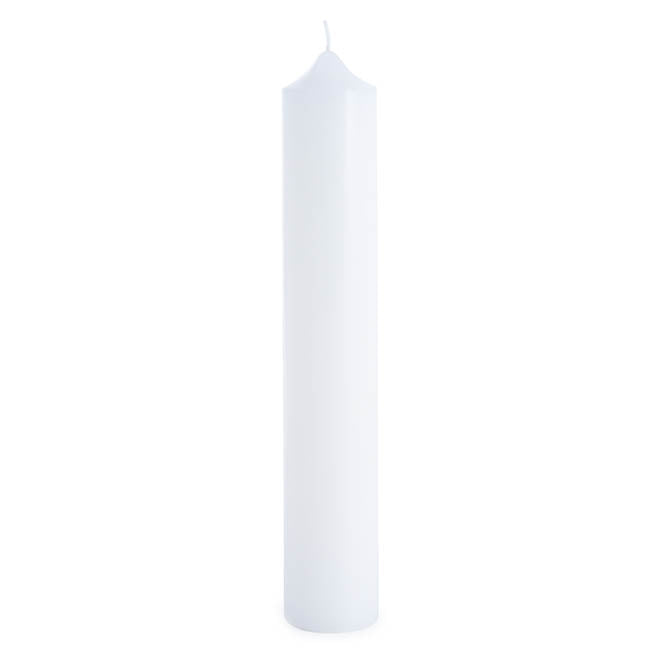 Church Pillar Candle White (5x30cmH) 76Hr