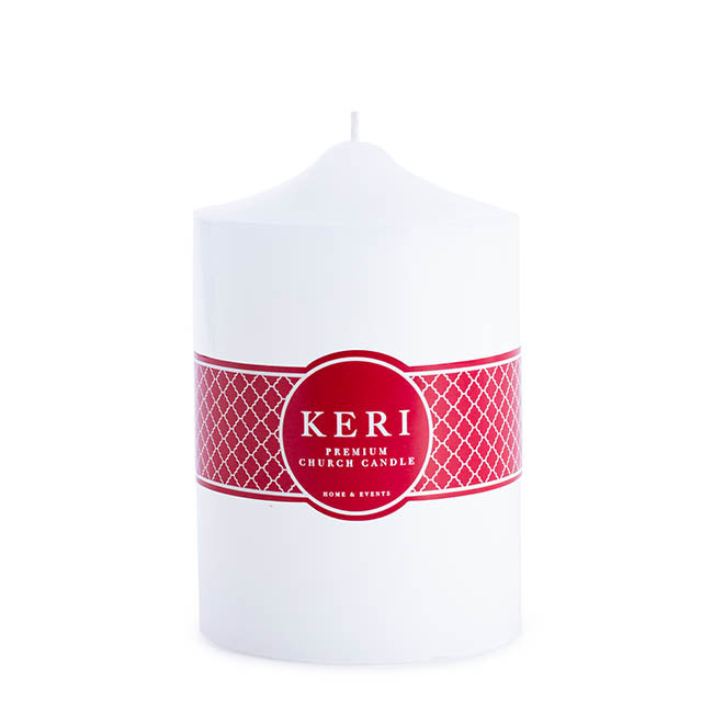 Church Pillar Candle White (10x15cmH)
