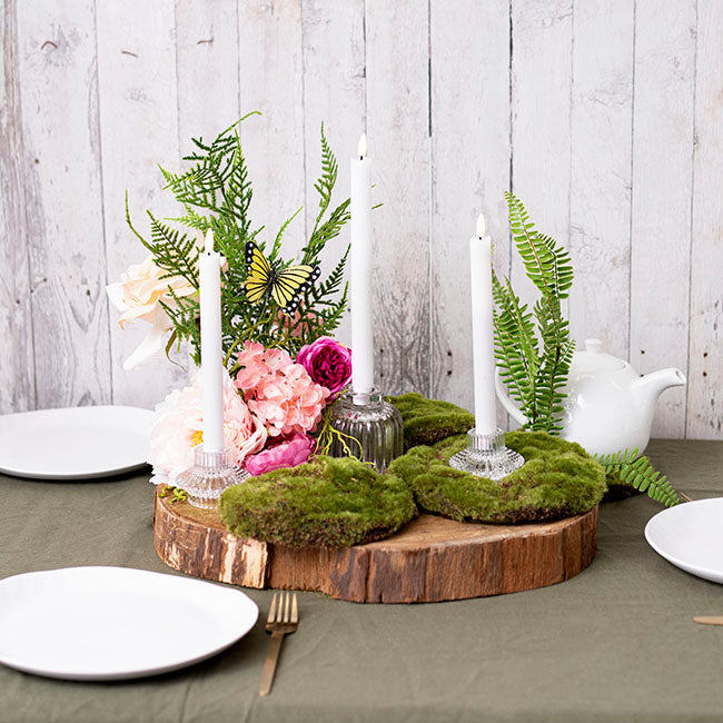 Wax LED Trueflame Dinner Taper Candle 2PK (2.2x24cmH)