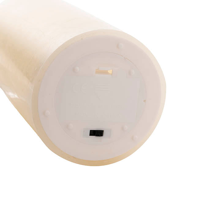 Wax LED Trueflame Event Pillar Candle Ivory (10x20cmH)