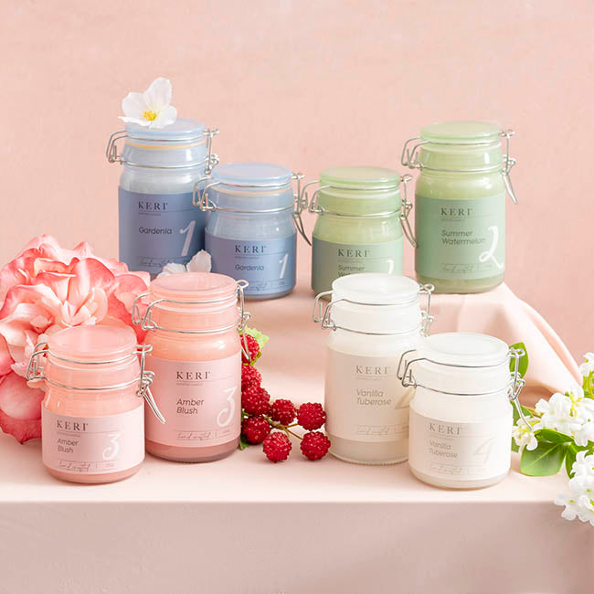 Scented Candle Honey Jar Amber Blush (6.5Dx12cmH) 200g