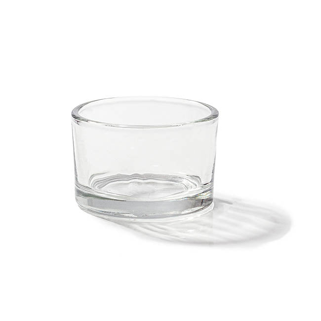 Glass Tealight Candle Holder Classic Clear (5Dx3cmH)