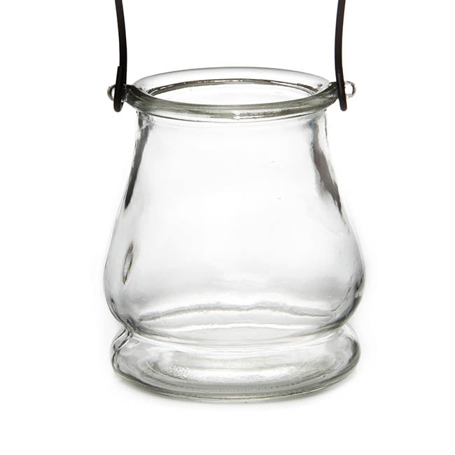 Glass Hanging Candle Holder Mini Hurricane Clear (8x9.5cmH)