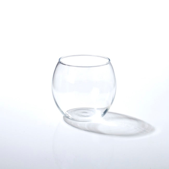 Glass Votive Candle Holder Sphere Clear (8x6cmH)