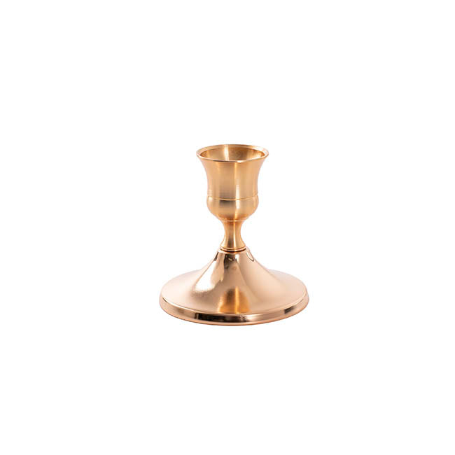 Taper Dinner Candle Holder Pack 2 Gold (2.2cmDx7cmH)