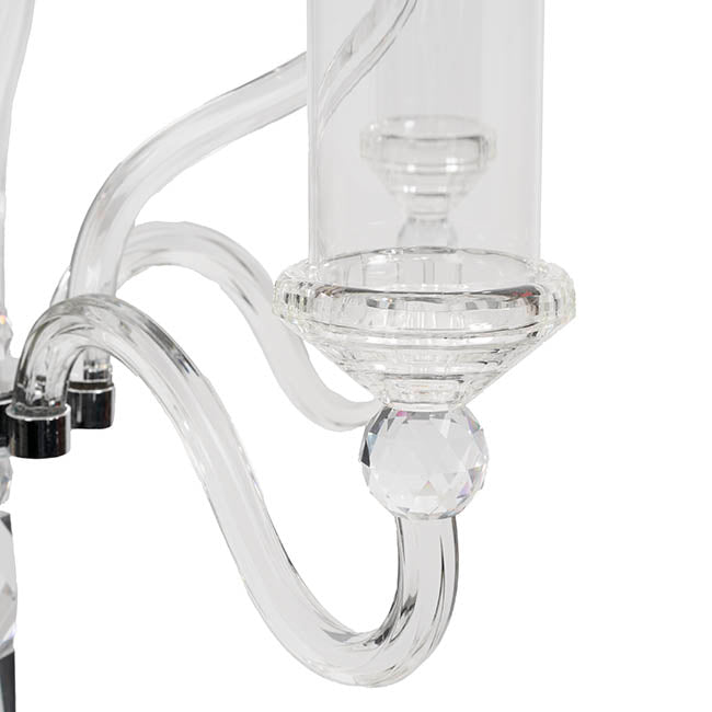 Elegant Crystal 9 Head Candelabra Centrepiece Clear (142cmH)