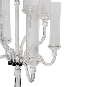 Elegant Crystal 9 Head Candelabra Centrepiece Clear (142cmH)