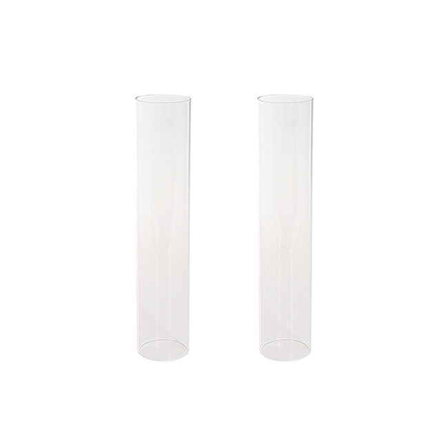 Candelabra Glass Hurricane Sleeve Pack 2 (6cmDx30cmH)