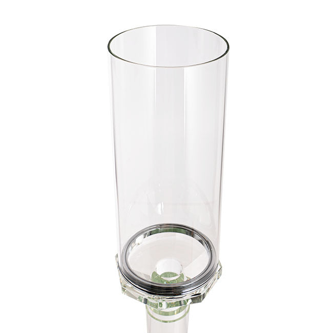 Crystal Glass Cylinder Candle Holder Clear (60cmH)