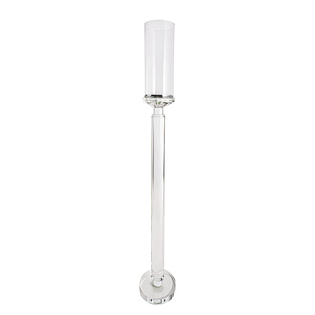 Crystal Glass Cylinder Candle Holder Clear (81cmH)