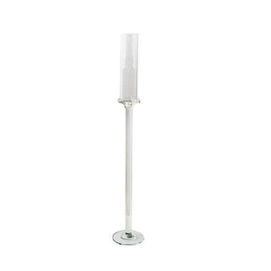 Crystal Glass Single Pillar Candle Holder Clear (100cmH)