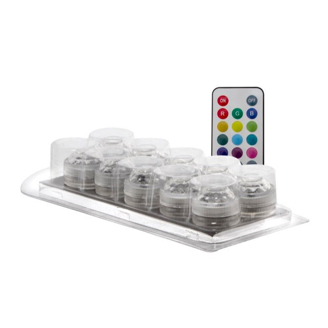 Submersible LED Tealight Pack10 Remote Control (3 LED)