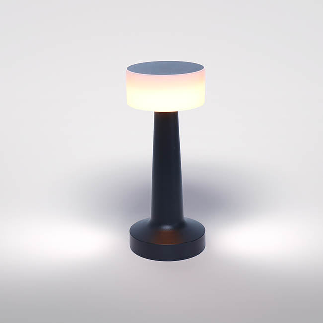 Cordless Designer LED Table Lamp Matte Black (21cmH)
