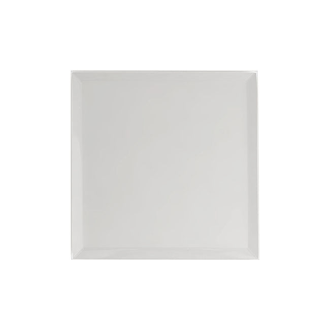 Square Mirror Glass Bevelled Plate Pack 4 Silver (10x10cmH)