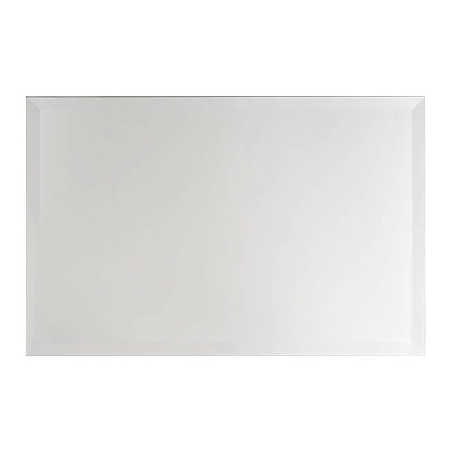 Rectangle Mirror Glass Plate Pack 2 Silver (30.5x20.5cmH)