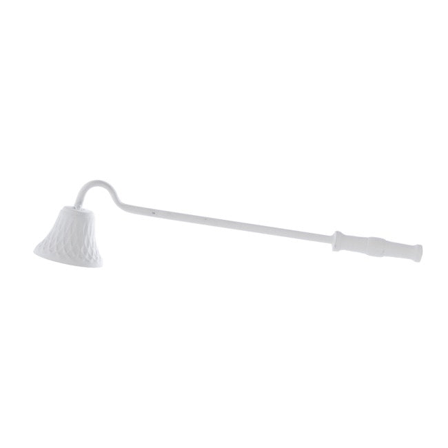 Metal Candle Extinguisher White (38cmH)