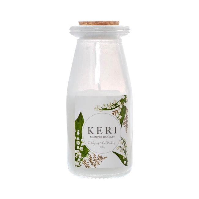 Scented Milk Jar Candle Melody Valley of Lily 90g 6x12.5cmH
