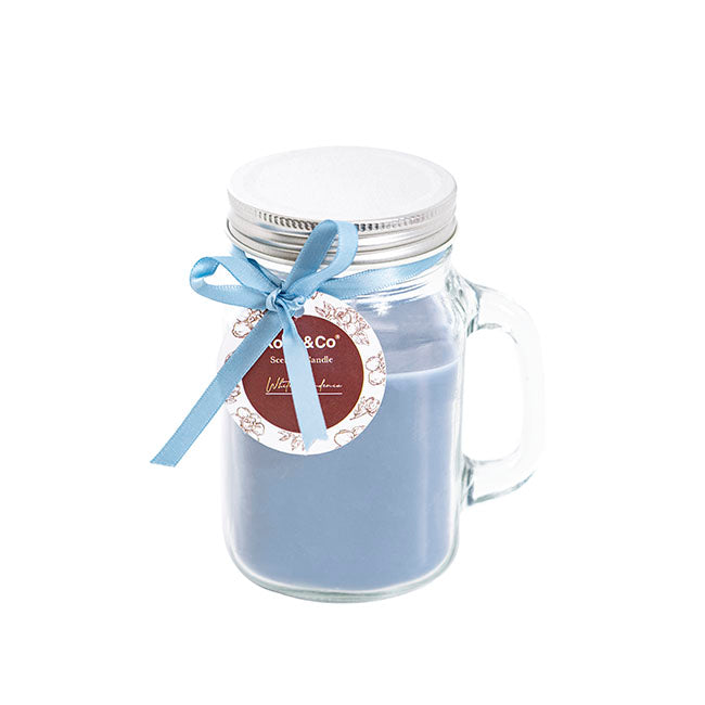 Scented Mason Jar Candle Dusty White Gardenia 250g (8x13cmH)