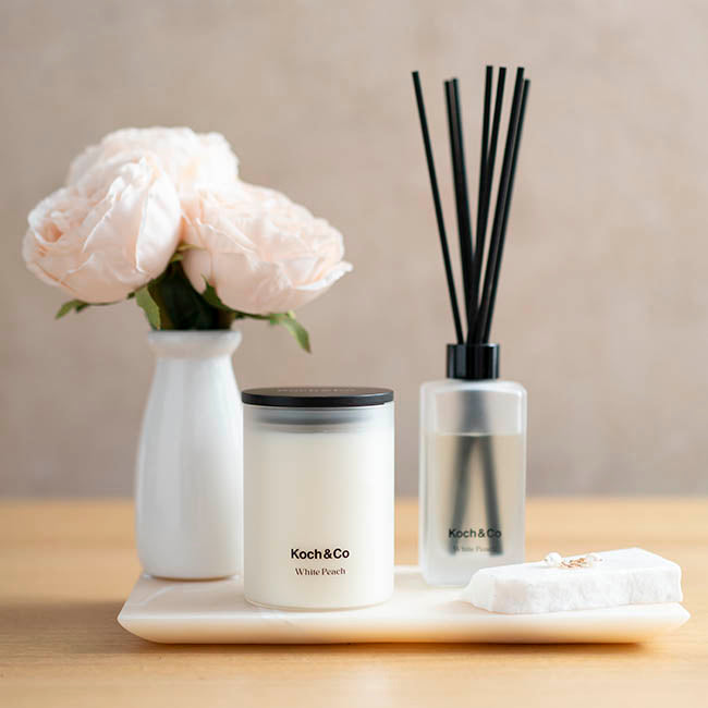 Fragrance Soy Candle White Peach (8x10.5cmH) 350g