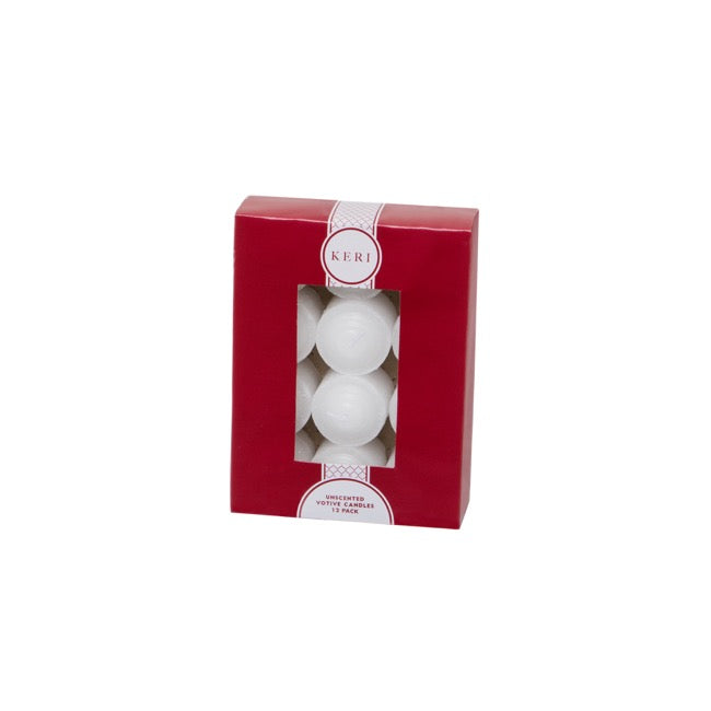 Votive Event Candle 8 Hour Bulk Pack 12 White (3.7x3.8cmH)