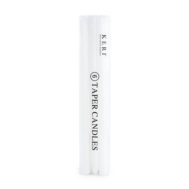 Taper Dinner Candle Pack 6 White (2cm x 30cmH)