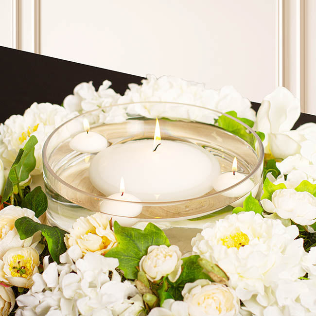 Floating Candle 21 Hour Extra Large White (15Dx5cmH)