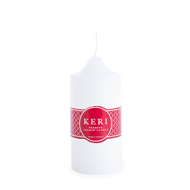 Church Pillar Candle White (7x15cmH) 76Hr