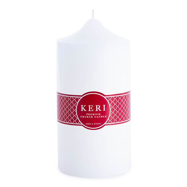 Church Pillar Candle White (10x20cmH)