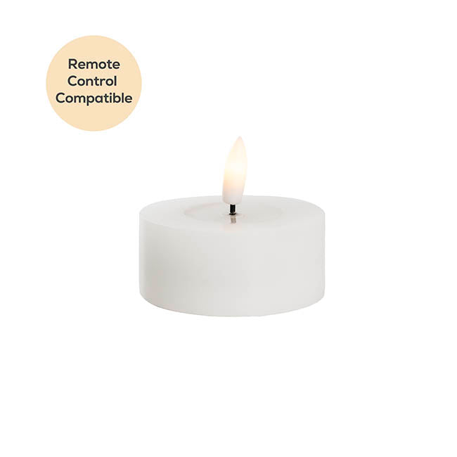 Premium Wax LED Trueflame Tealight Candle 2PK White 7DX3cmH