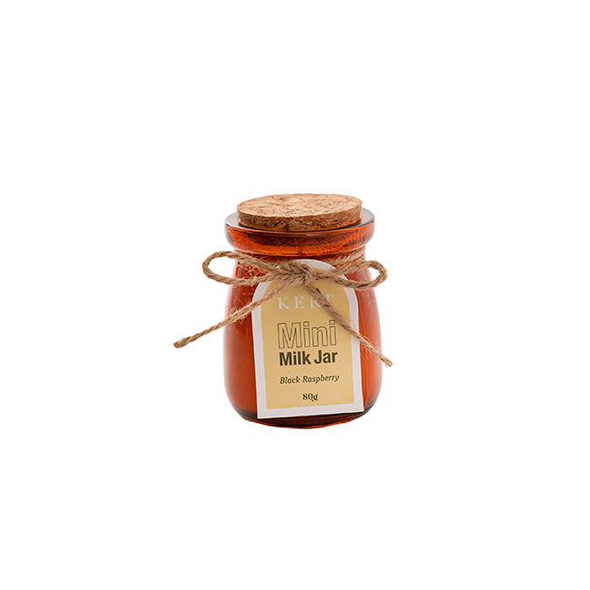 Scented Candle Mini Milk Jar Black Raspberry (80g)