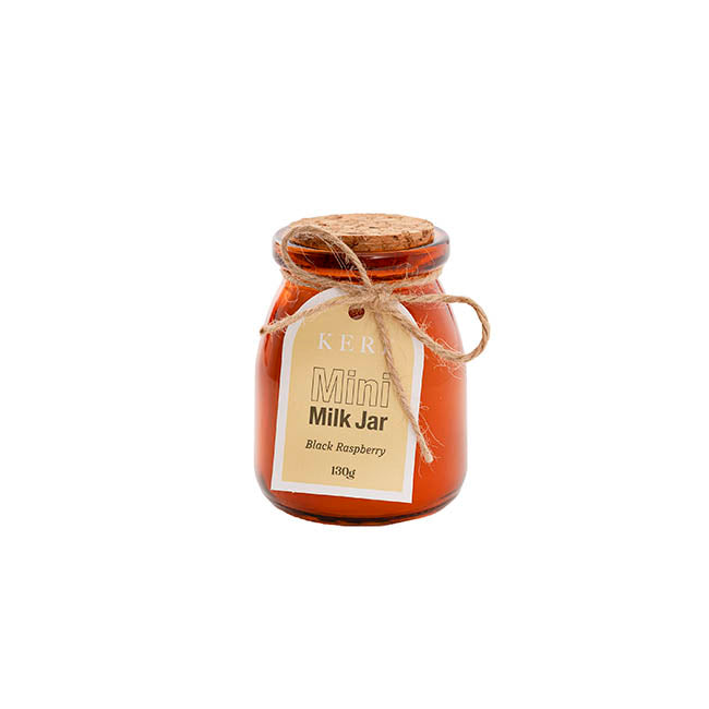 Scented Candle Milk Jar Black Raspberry (130g)