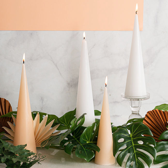 Fleur Cone Candle Nude (6.5x25cmH)