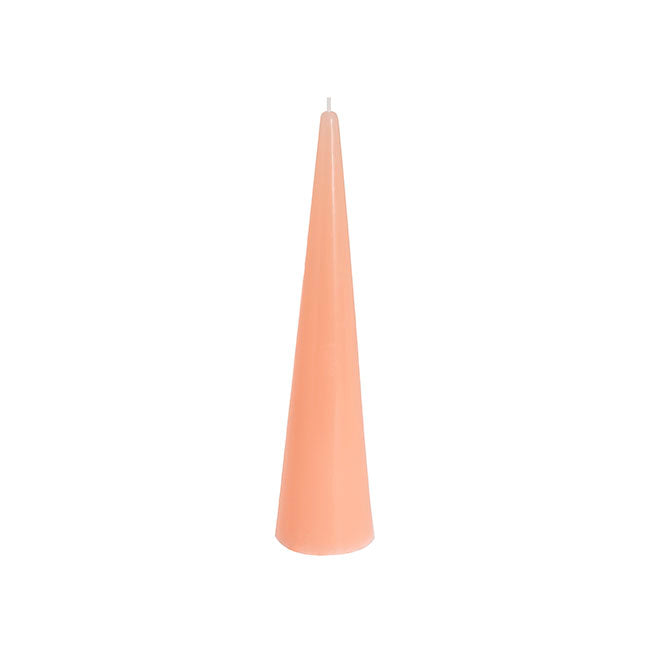 Fleur Cone Candle Peach (6.5x25cmH)