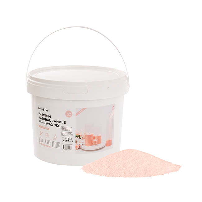 Crystal Natural Candle Sand Wax with 120 Wicks Nude (3kg)