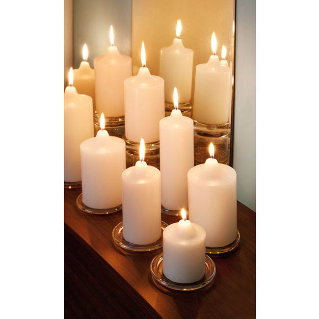 Round Glass Candle Plate Clear (14x1.5cmH)